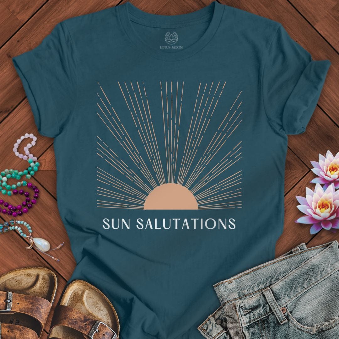 Sun Salutations Tee Deep Teal