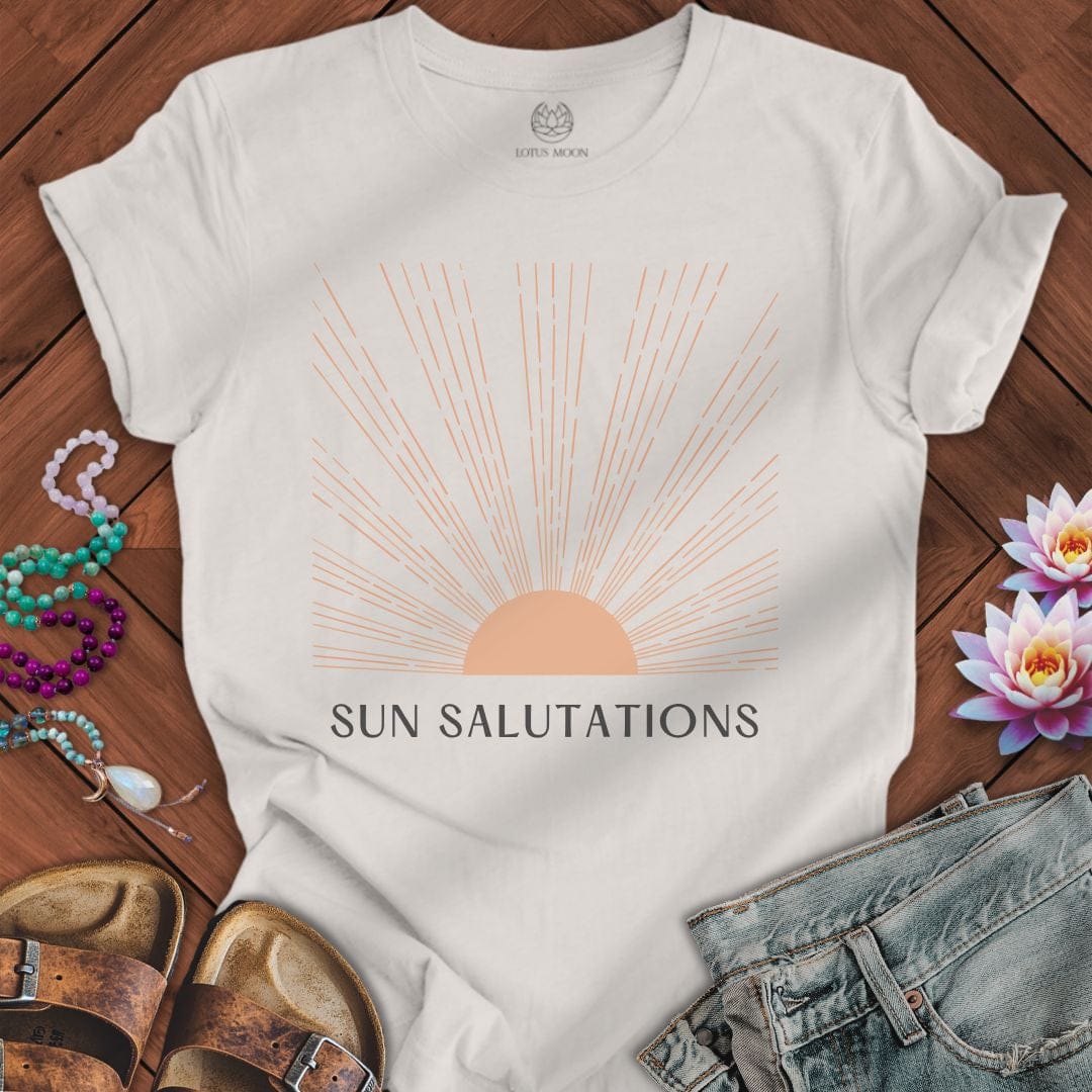 Sun Salutations Tee Vintage White