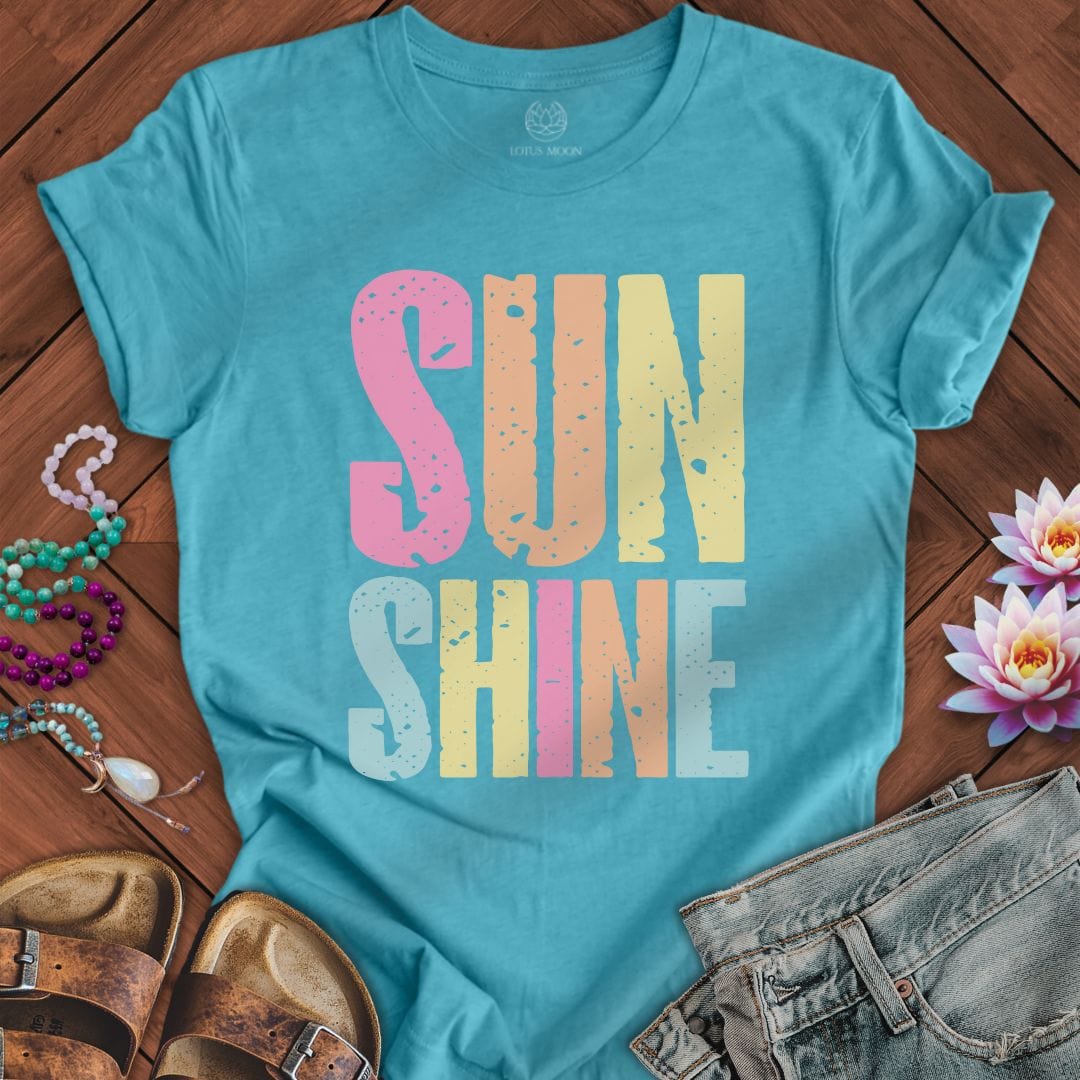 Sun Shine Tee Heather Aqua