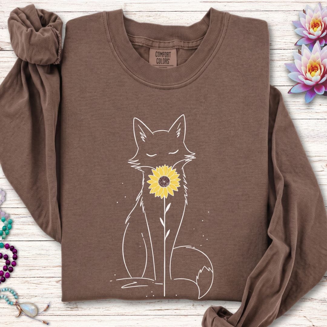 Sunflower Fox Long Sleeve Tee Espresso