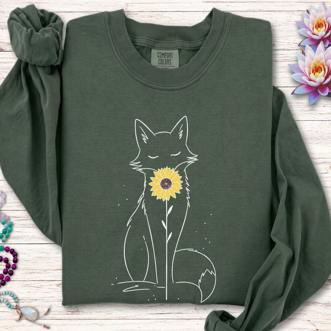 Sunflower Fox Long Sleeve Tee Hemp
