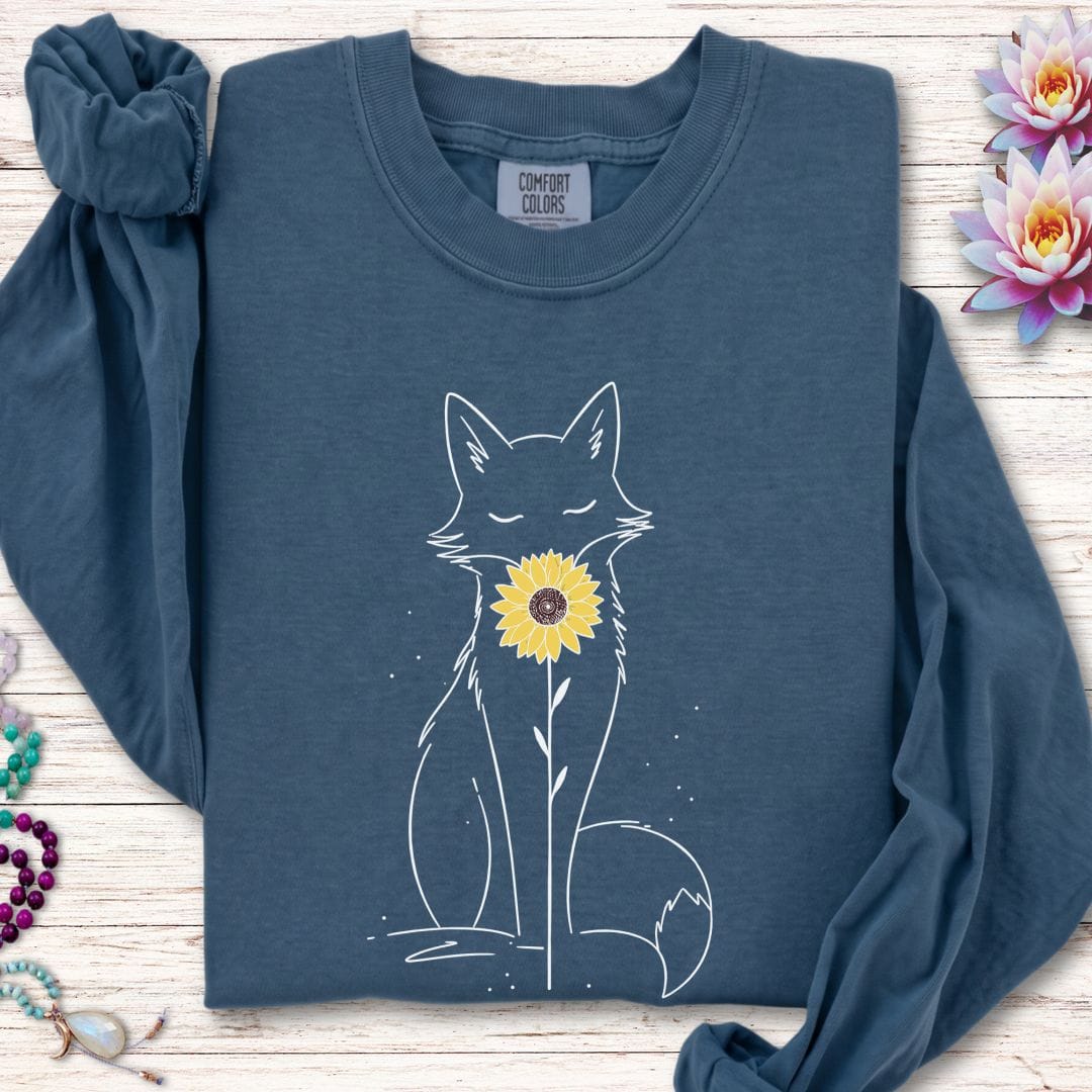 Sunflower Fox Long Sleeve Tee Midnight