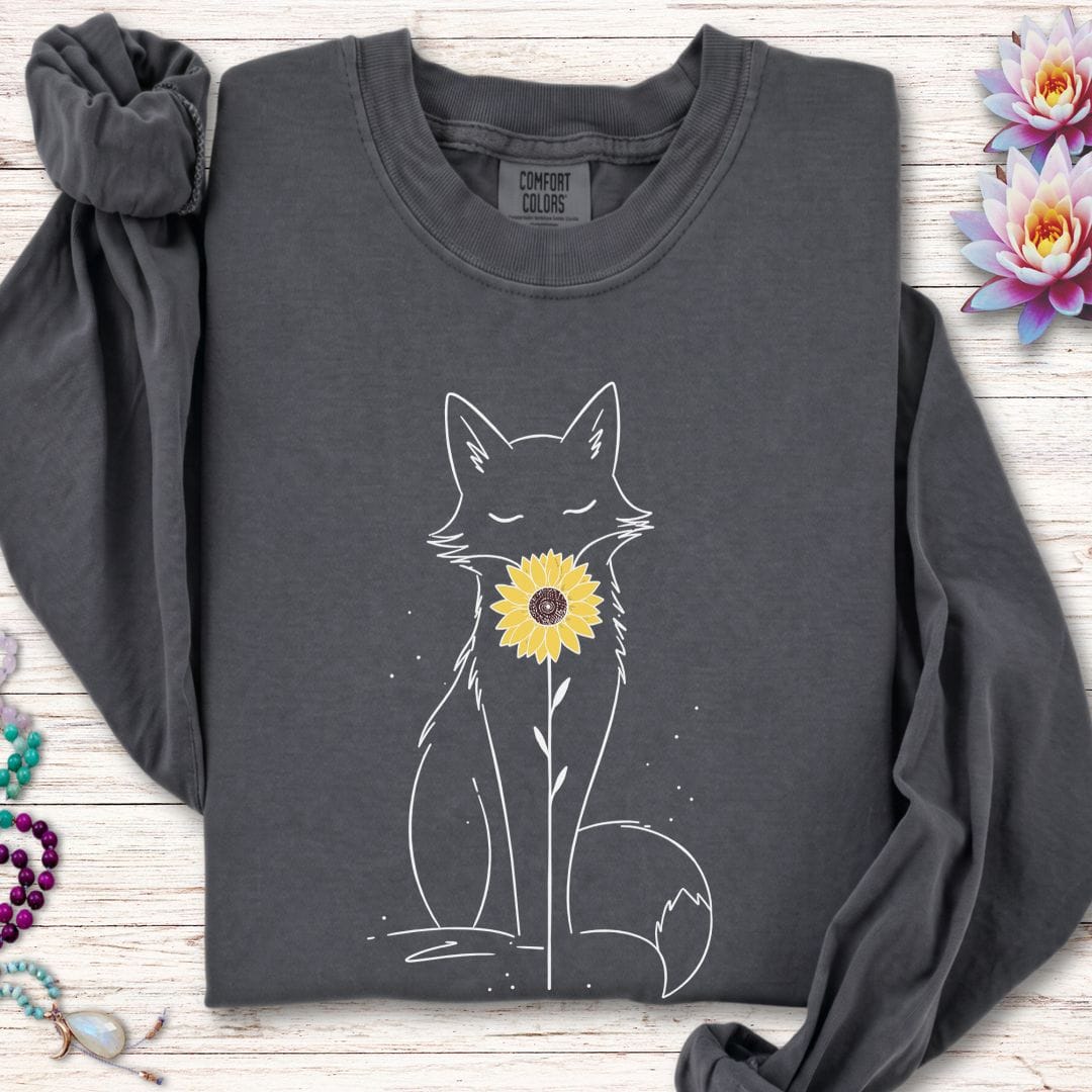 Sunflower Fox Long Sleeve Tee Pepper