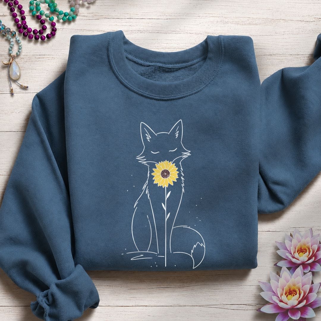 Sunflower Fox Sweatshirt Indigo Blue