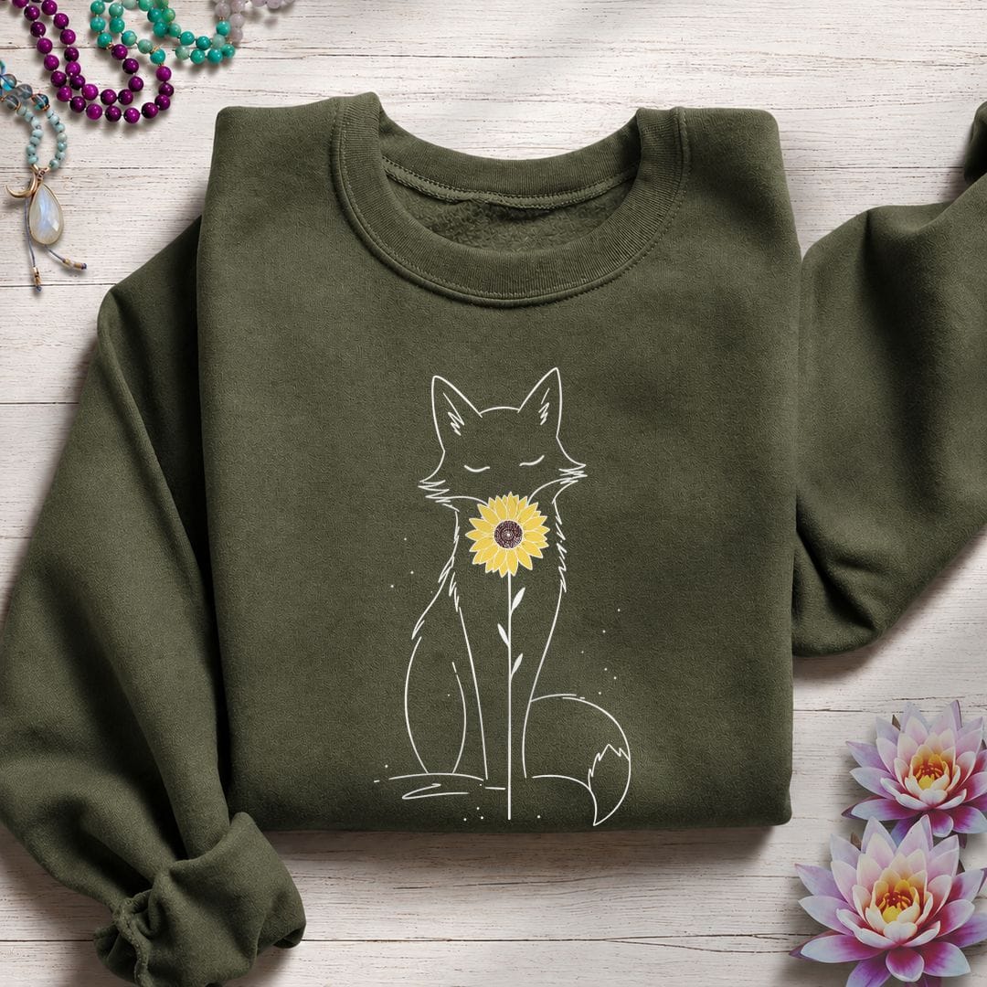 Sunflower Fox Sweatshirt Military Green