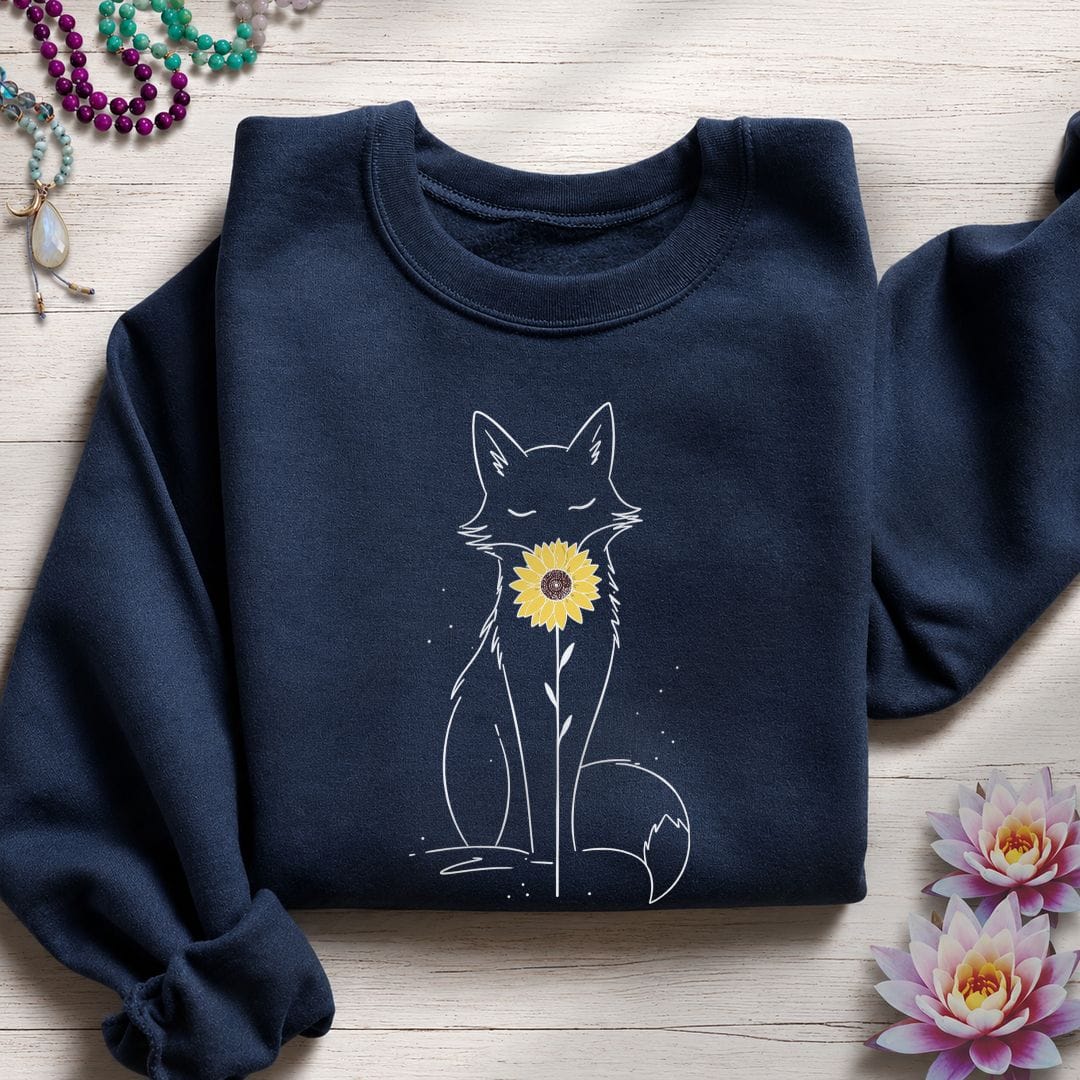 Sunflower Fox Sweatshirt Navy