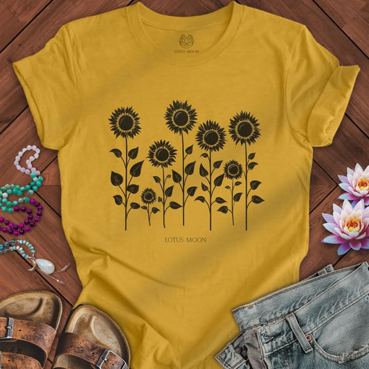 Sunflowers Tee Heather Mustard