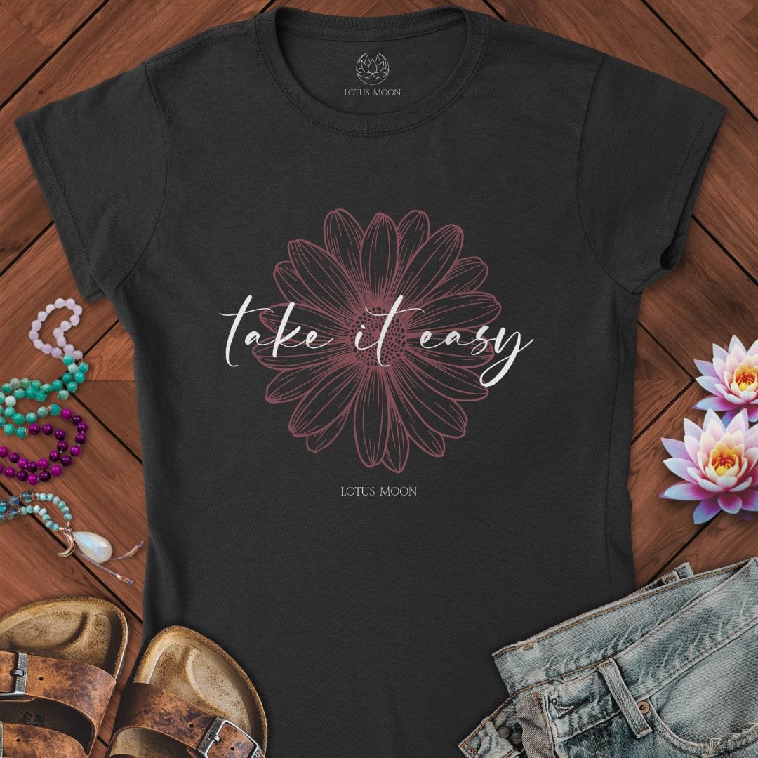 Take It Easy Fitted Tee Black