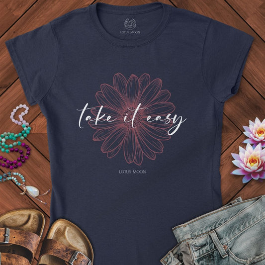 Take It Easy Fitted Tee Navy