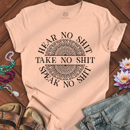 Take No Shit Tee Peach