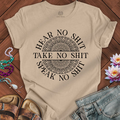 Take No Shit Tee Tan