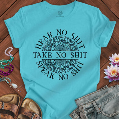 Take No Shit Tee Turquoise