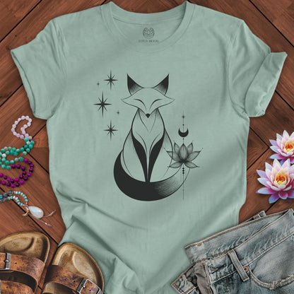 Tattoo Fox Tee Dusty Blue