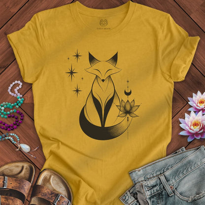 Tattoo Fox Tee Heather Mustard