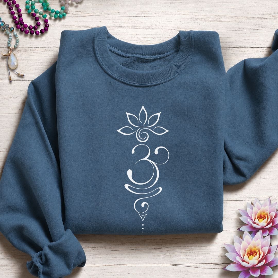Tattoo Om Sweatshirt Indigo Blue