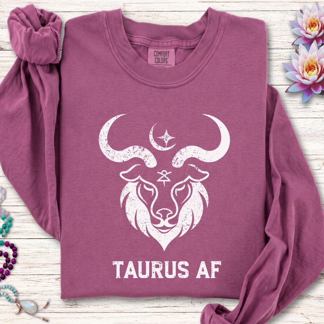 Taurus AF Long Sleeve Tee Berry