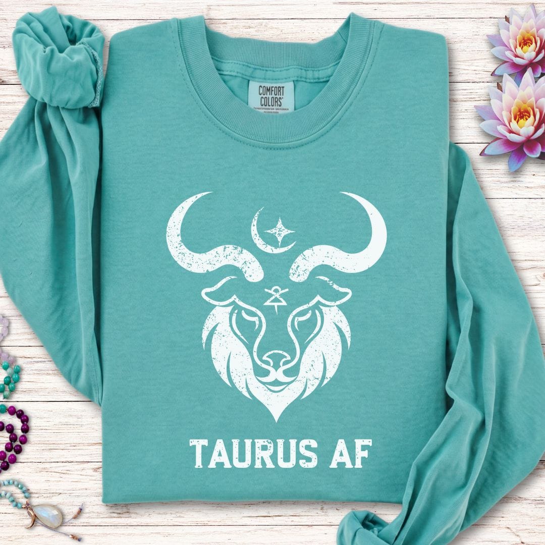 Taurus AF Long Sleeve Tee Seafoam