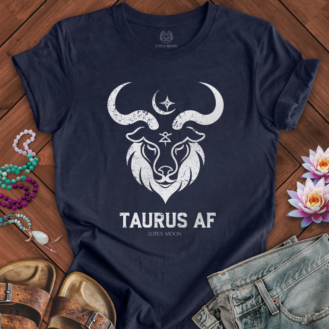 Lotus Moon Co. T-Shirt Taurus AF Tee Heather Midnight Navy / S