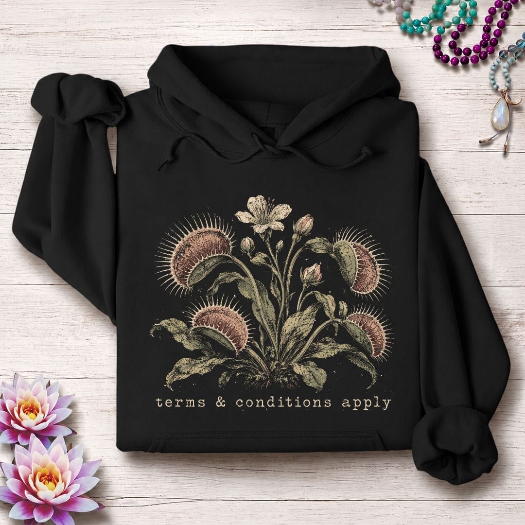 Printify Hoodie Terms And Conditions Hoodie Black / S