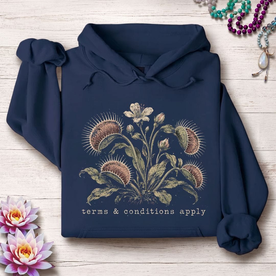 Printify Hoodie Terms And Conditions Hoodie Navy / S