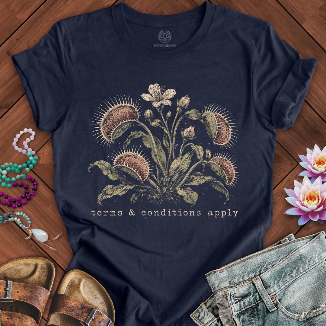 Terms And Conditions Tee Heather Midnight Navy
