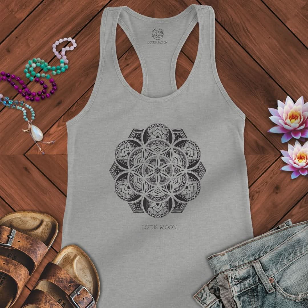 Thai Mandala Tank Heather Grey