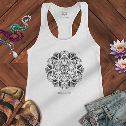 Thai Mandala Tank Solid White