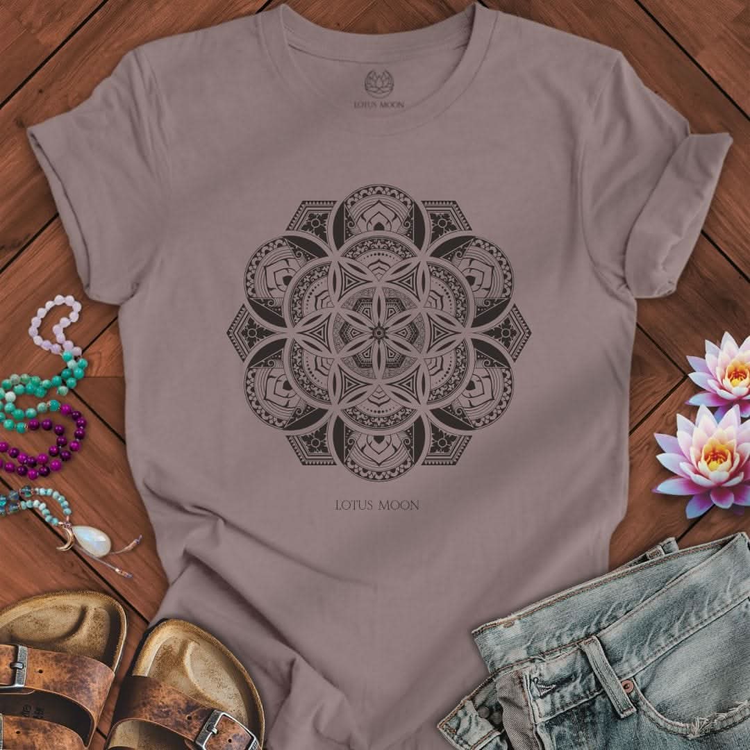 Thai Mandala Tee Pebble Brown