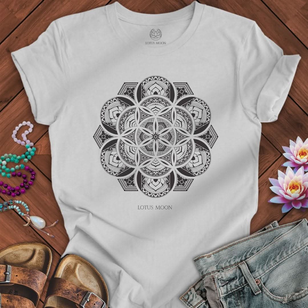 Thai Mandala Tee Solid Athletic Grey