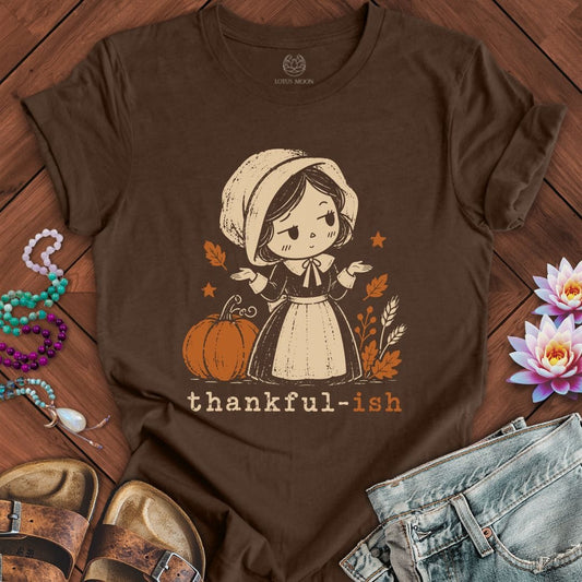 Thankful-ish Tee Heather Brown