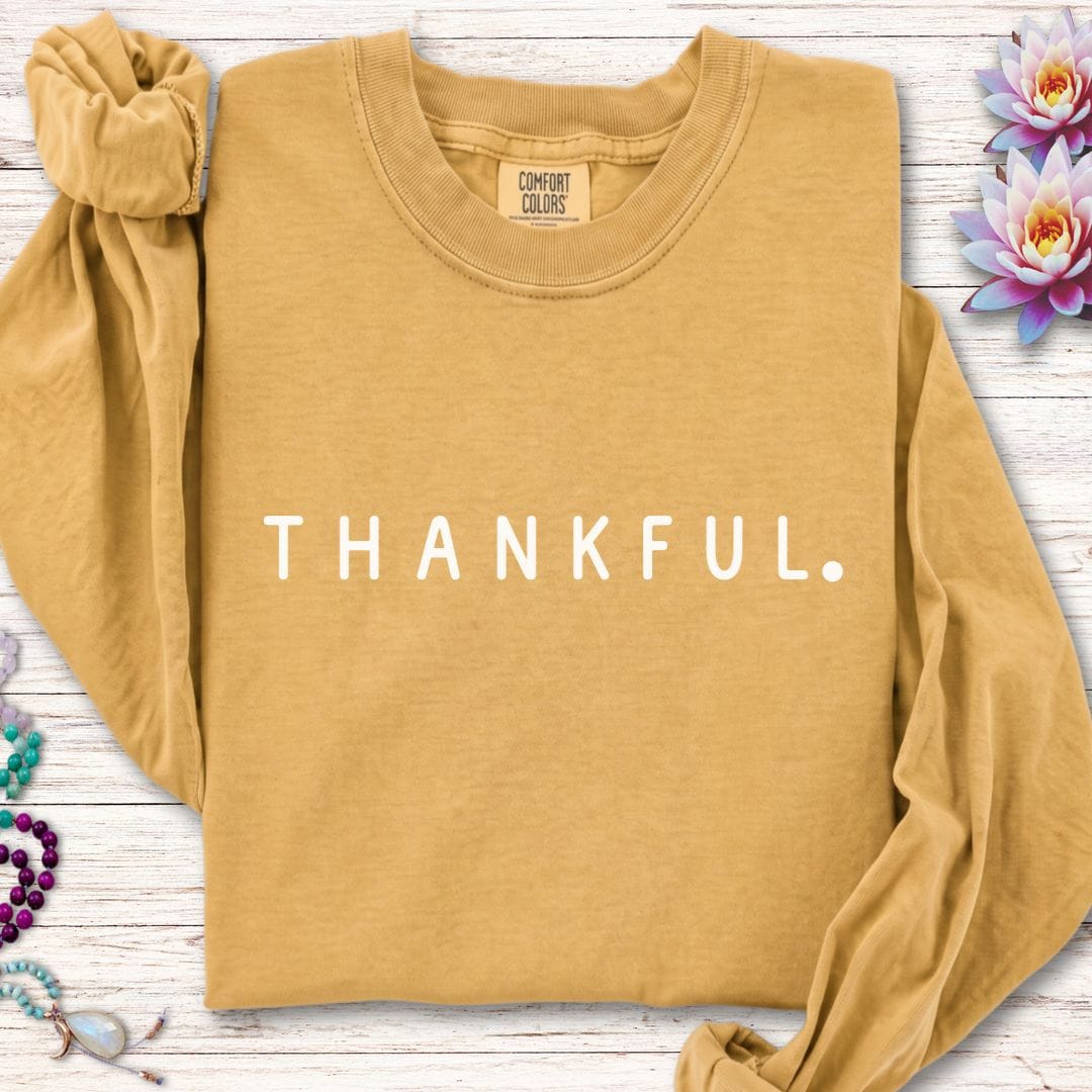 Thankful Long Sleeve Tee Mustard