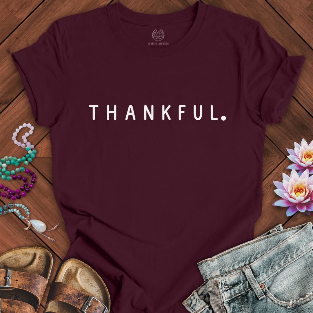 Thankful Tee Maroon