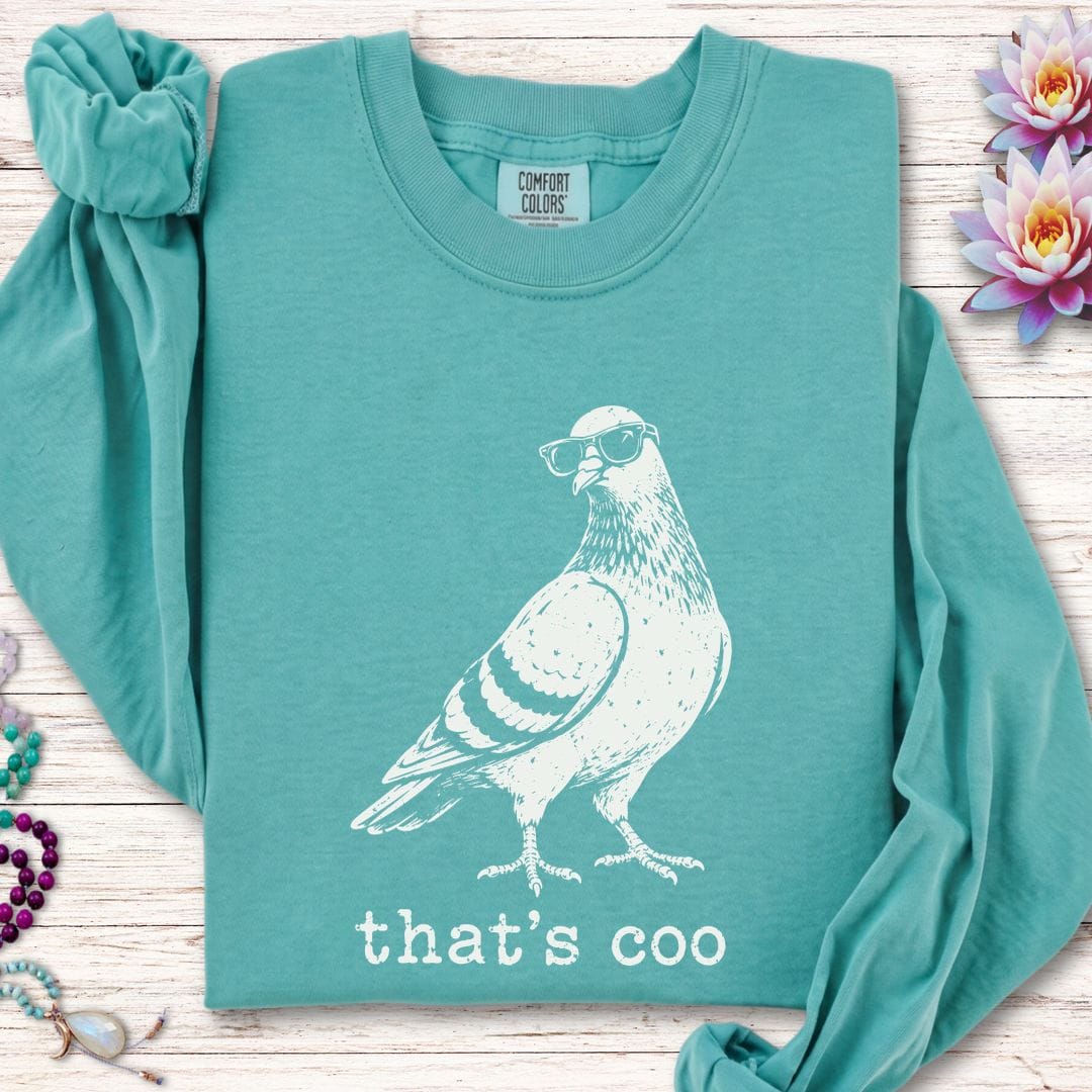 Printify Long-sleeve That's Coo Long Sleeve Tee Seafoam / S