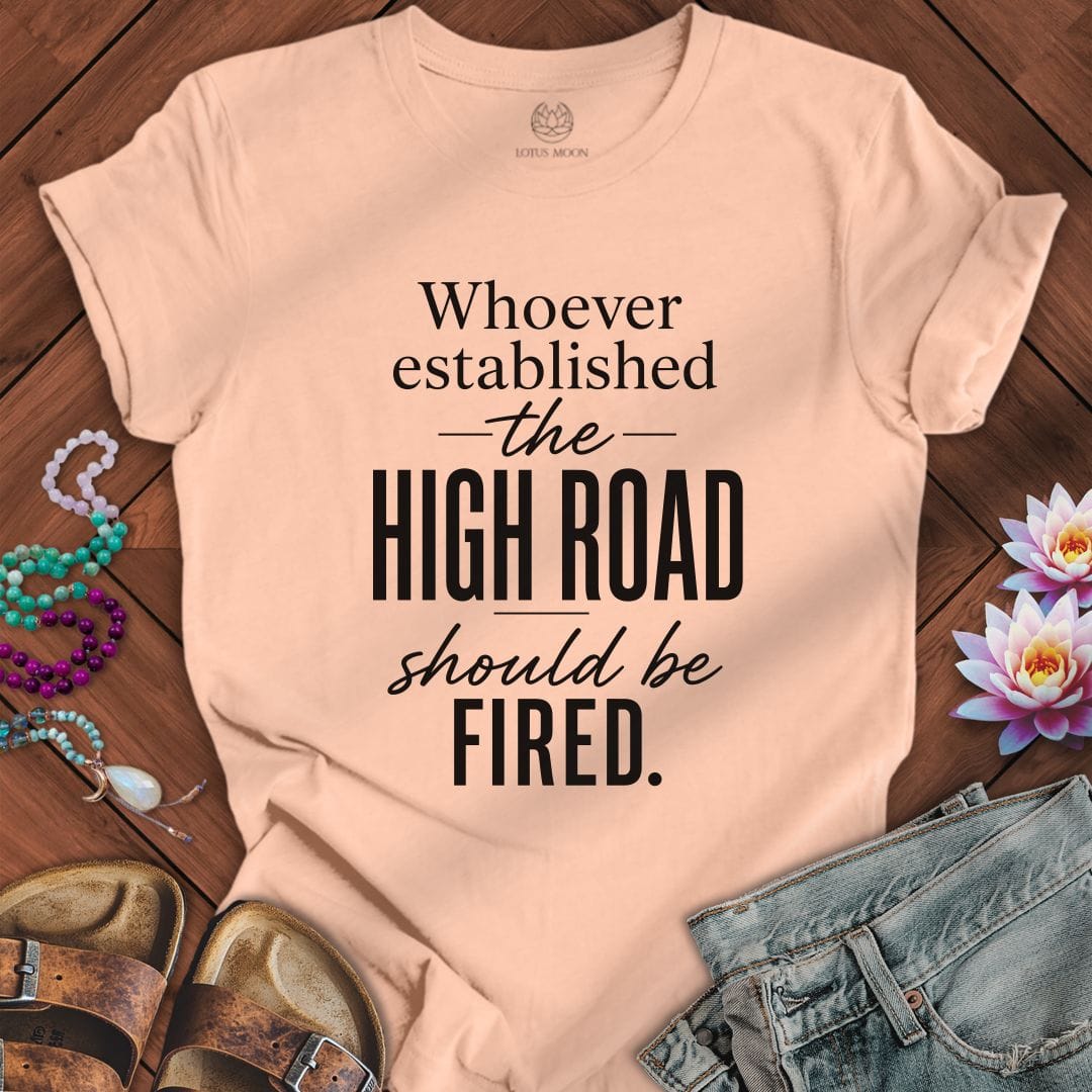 Printify T-Shirt The High Road Tee Peach / S