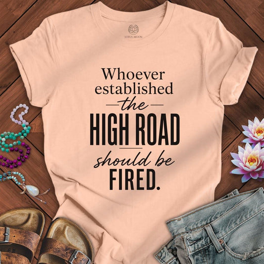 Printify T-Shirt The High Road Tee Peach / S