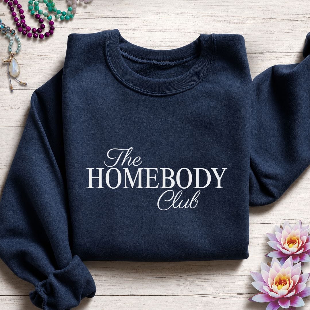 Printify Sweatshirt The Homebody Club Sweatshirt S / Navy