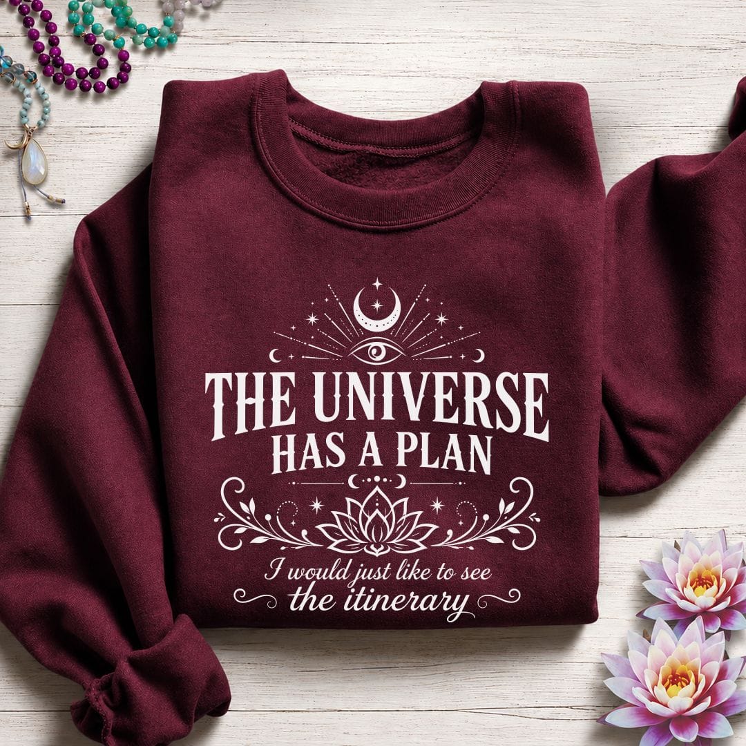 Printify Sweatshirt The Itinerary Sweatshirt Maroon / S