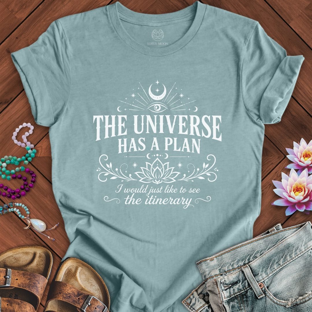 Printify T-Shirt The Itinerary Tee Heather Blue Lagoon / S