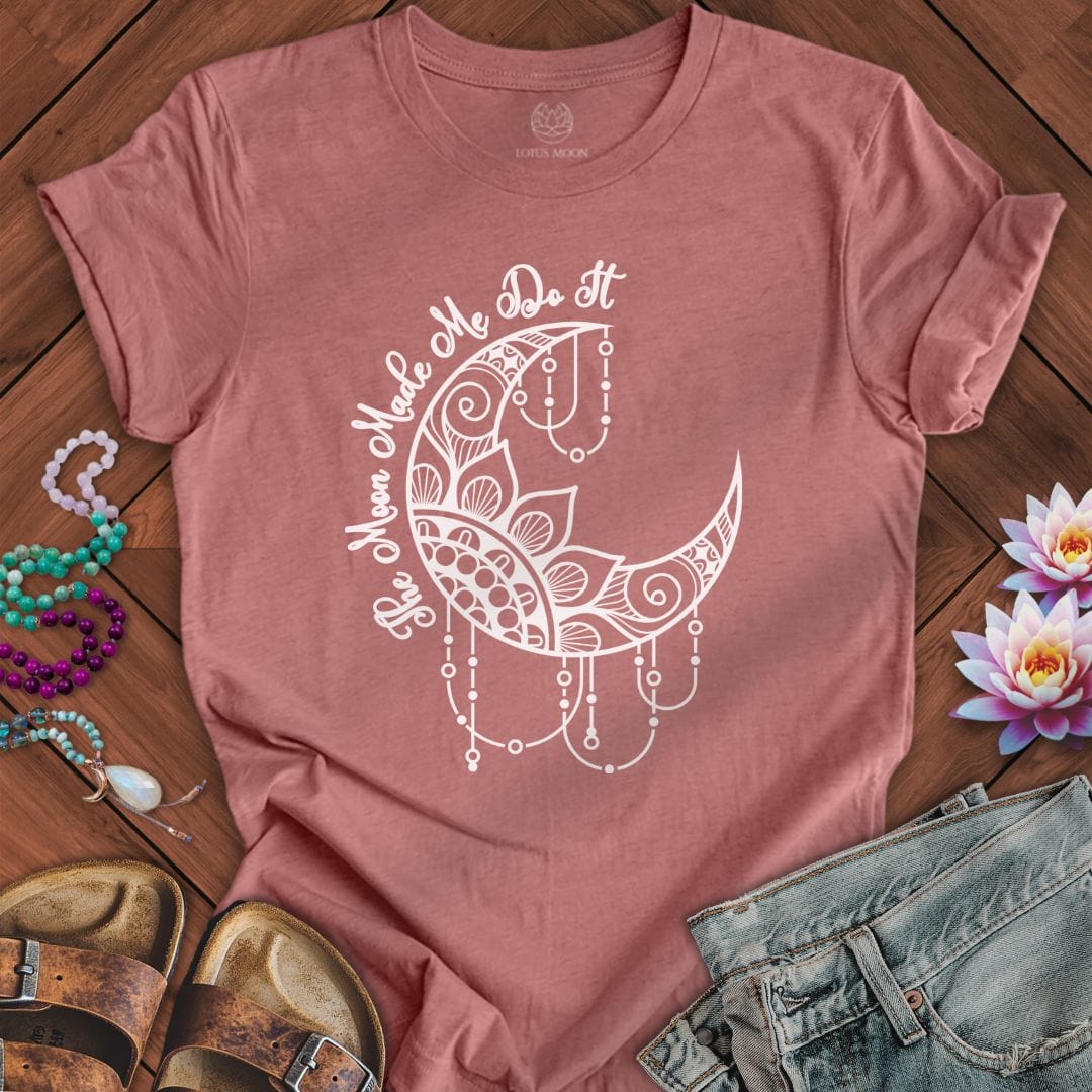 The Moon Made Me Tee Heather Mauve