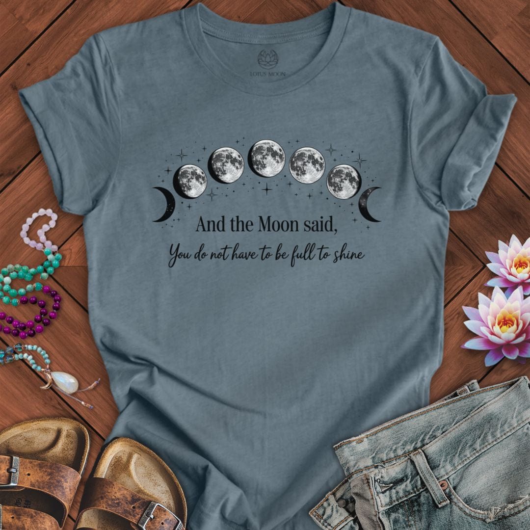The Moon Said Tee Heather Slate