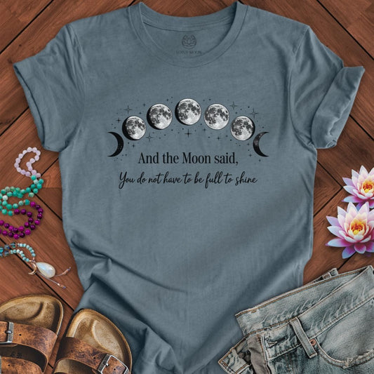 The Moon Said Tee Heather Slate