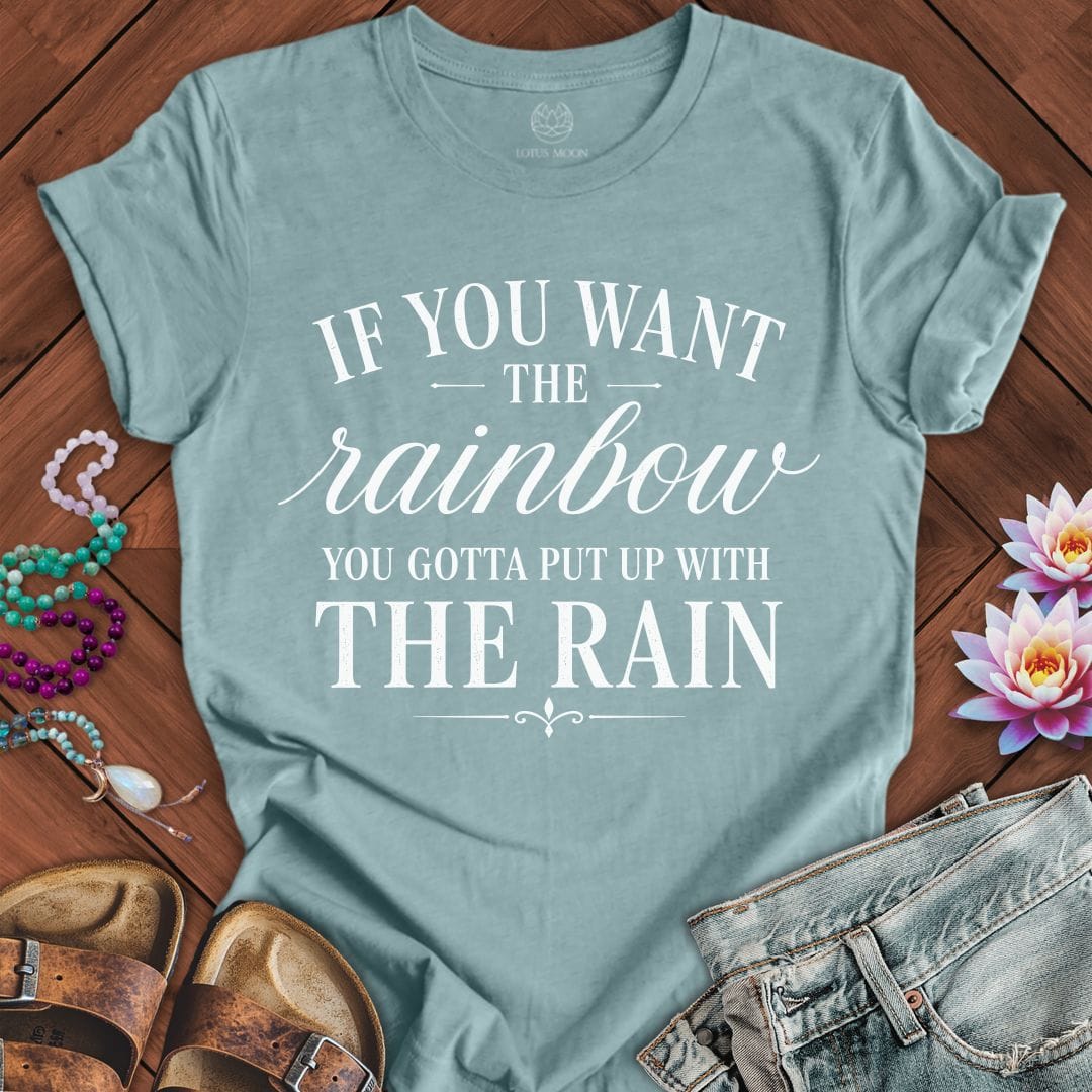 Printify T-Shirt The Rain Tee Heather Blue Lagoon / S