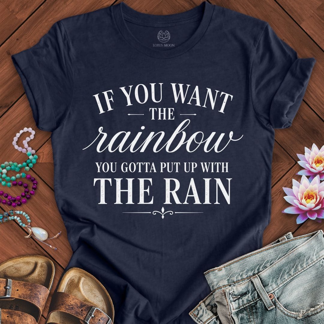 Printify T-Shirt The Rain Tee Heather Midnight Navy / S