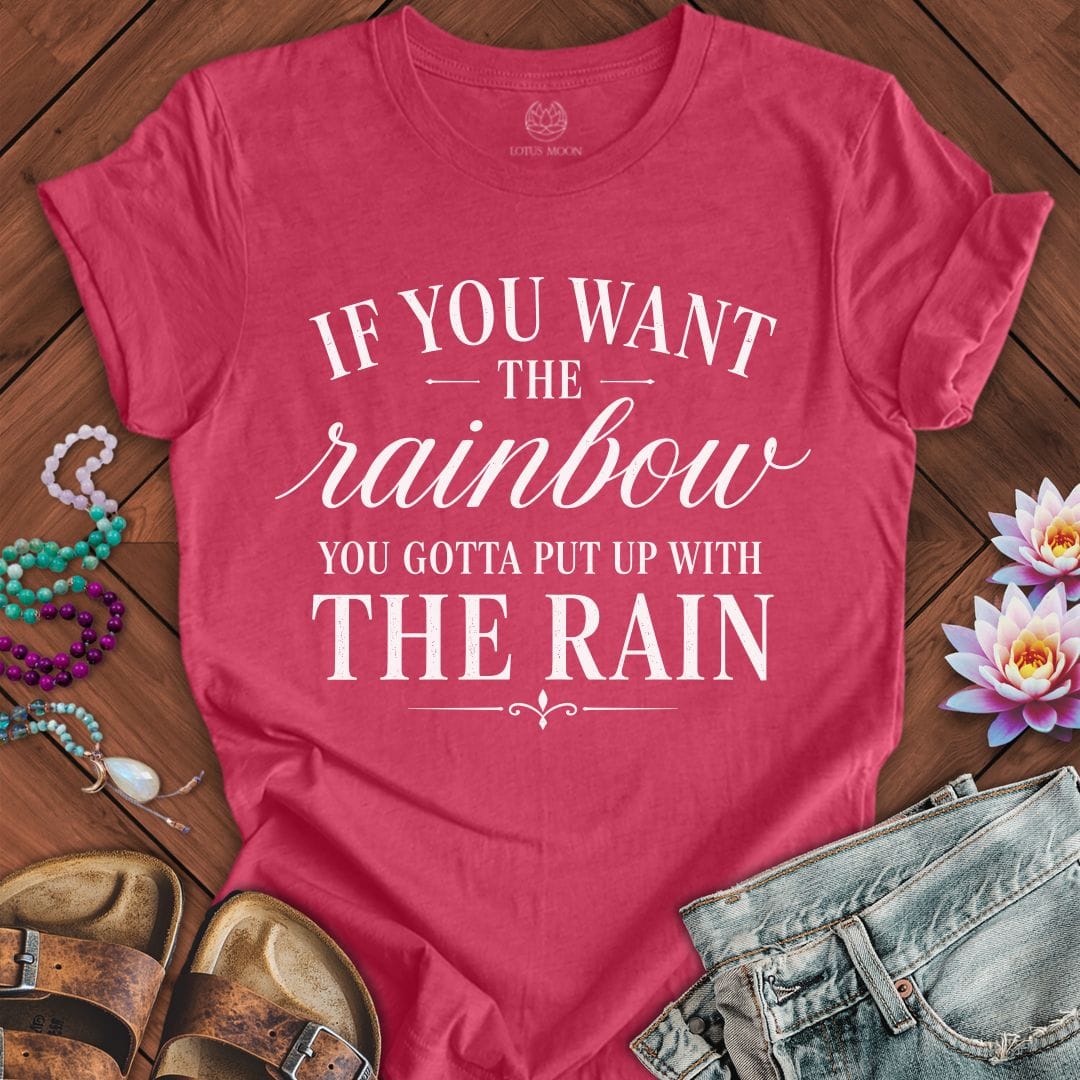 Printify T-Shirt The Rain Tee Heather Raspberry / S