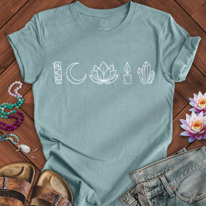 The Simple Things Tee Heather Blue Lagoon