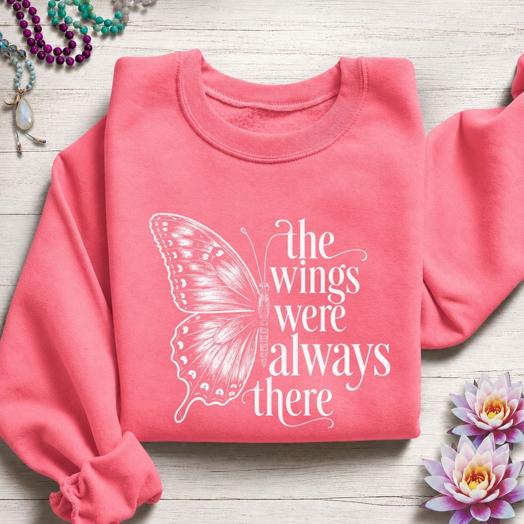 The Wings Sweatshirt Safety Pink