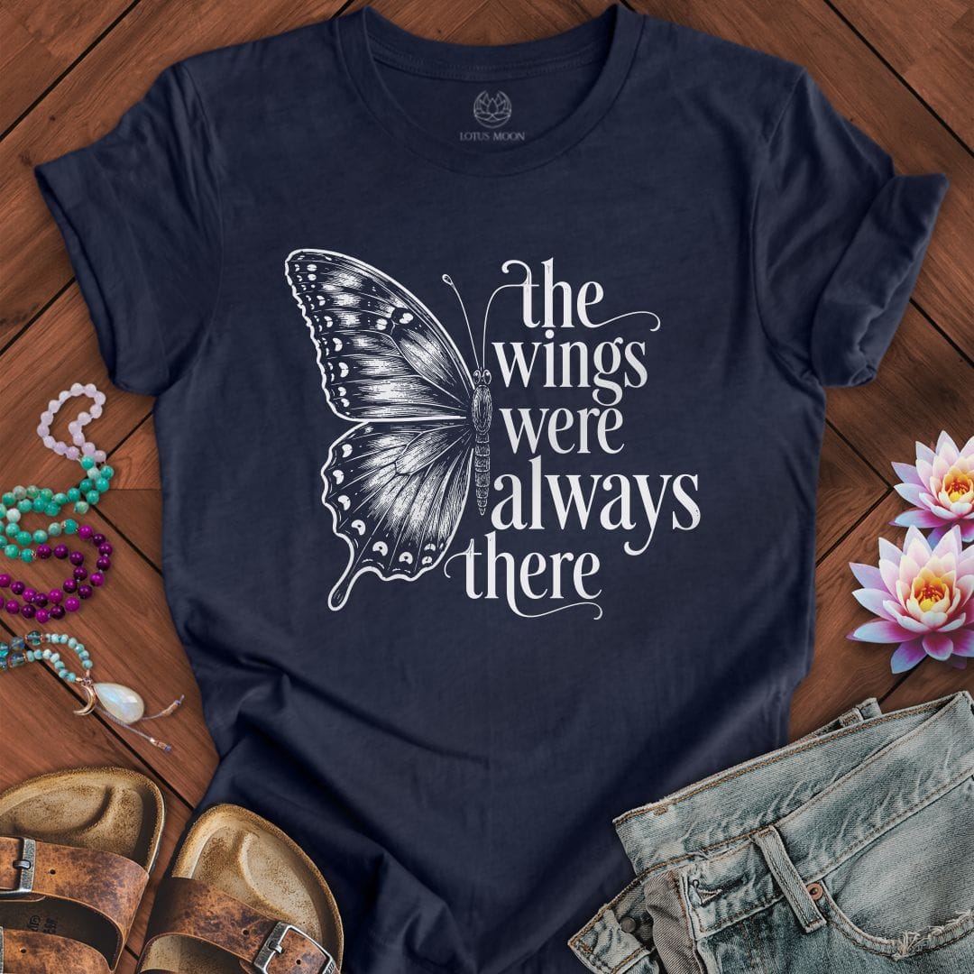 Printify T-Shirt The Wings Tee Heather Midnight Navy / S