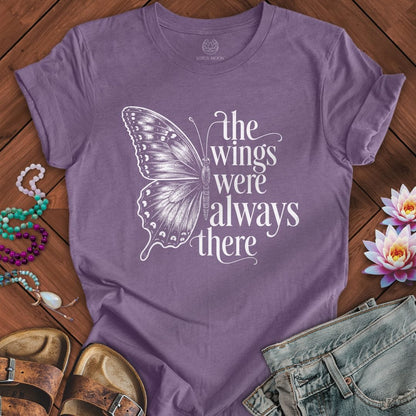 Printify T-Shirt The Wings Tee Heather Purple / S