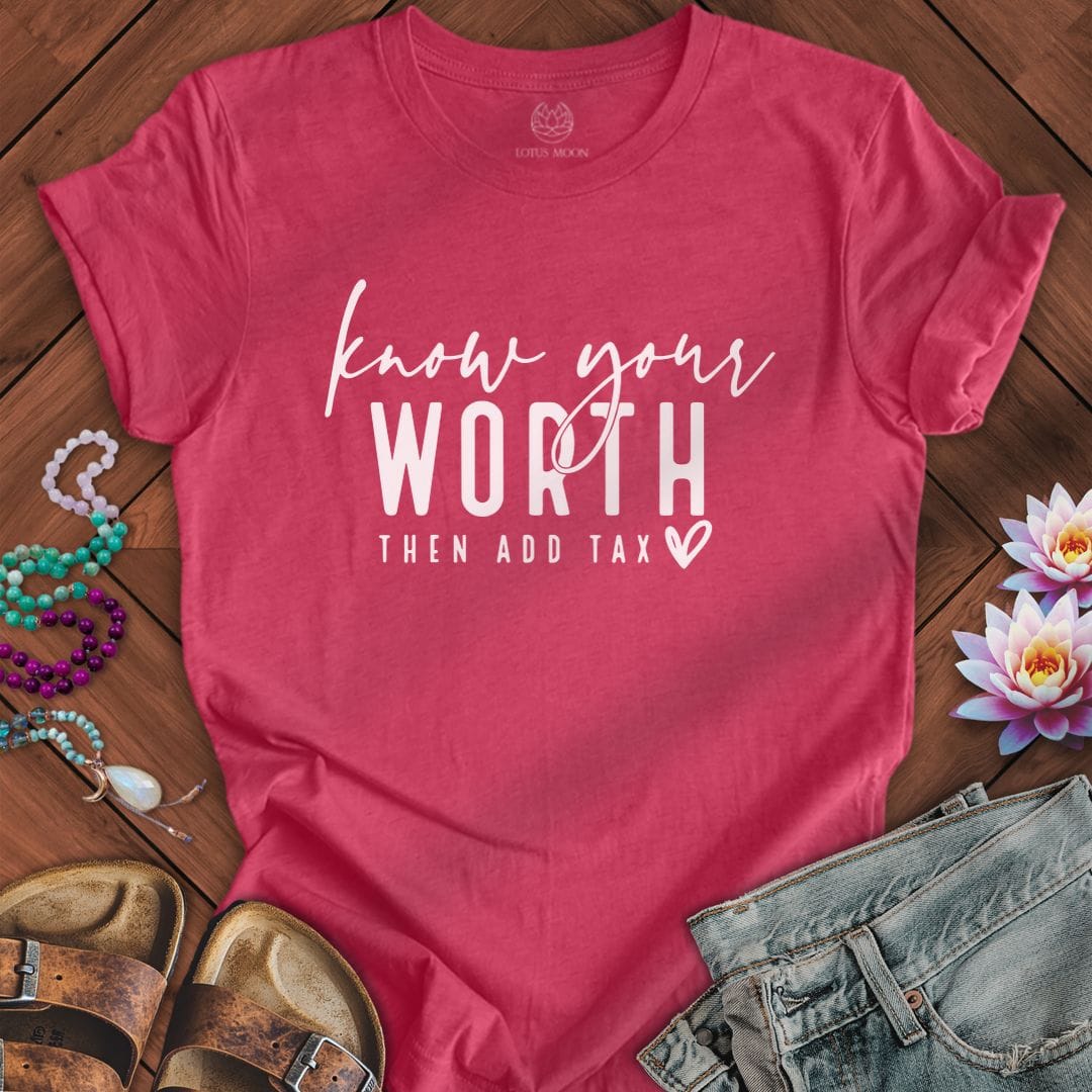 Then Add Tax Tee Heather Raspberry