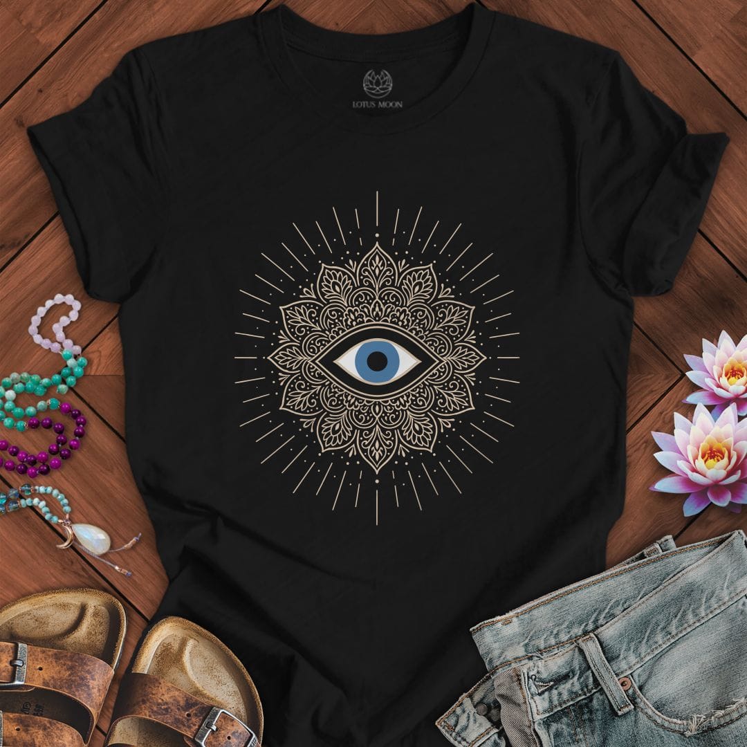 Printify T-Shirt Third Eye Mandala Tee Black Heather / S
